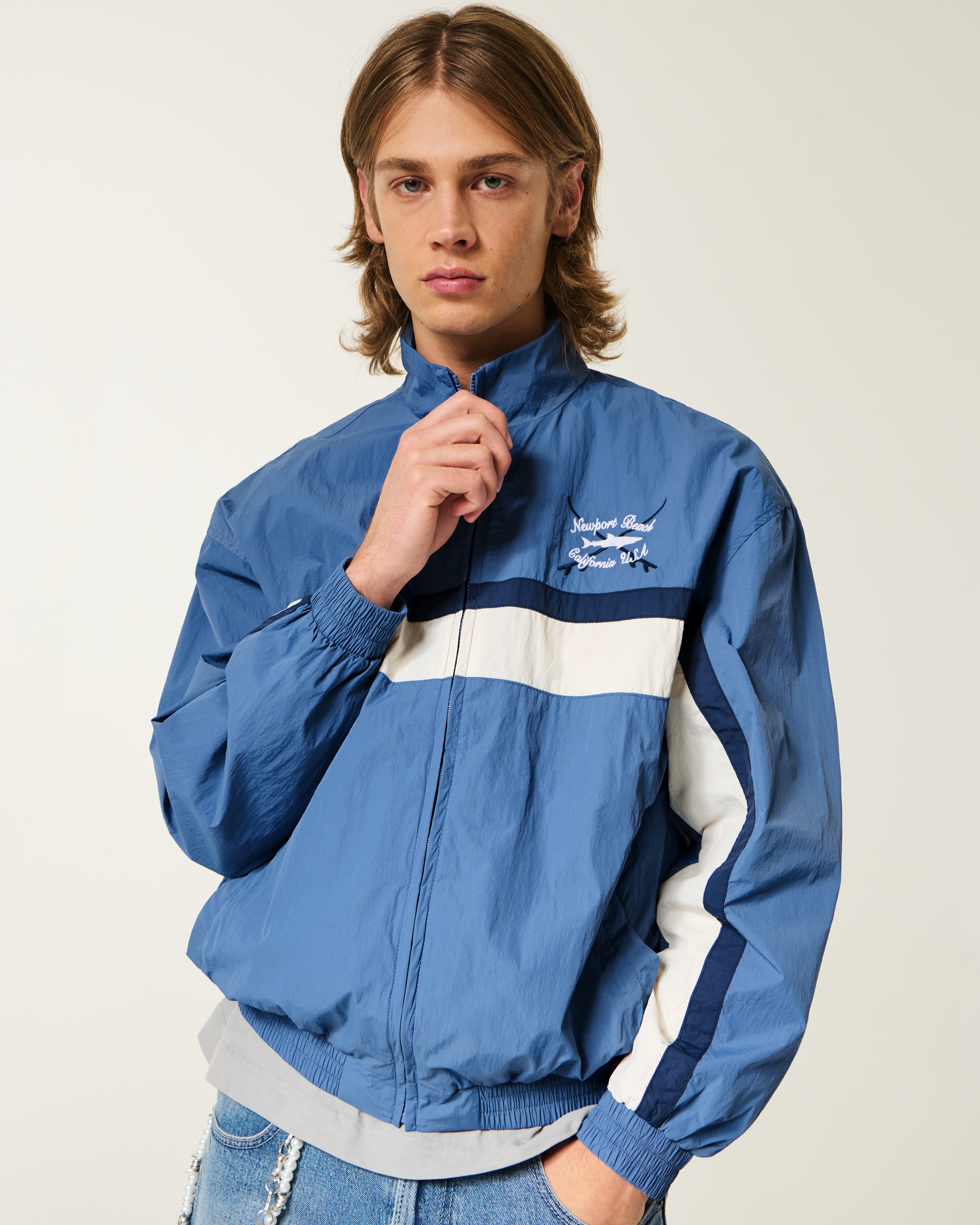 Newport Beach Graphic Mock-Neck Jacket