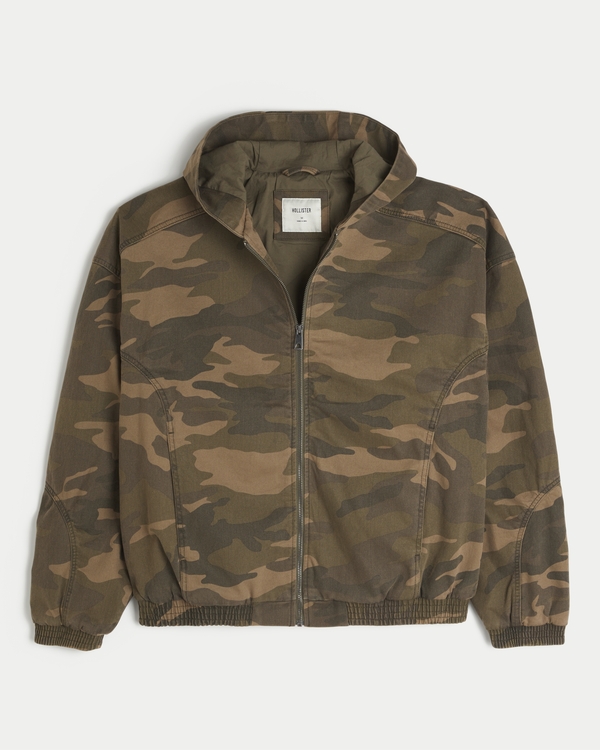 Camo Zip-Up Skater Jacket, Camo view 1