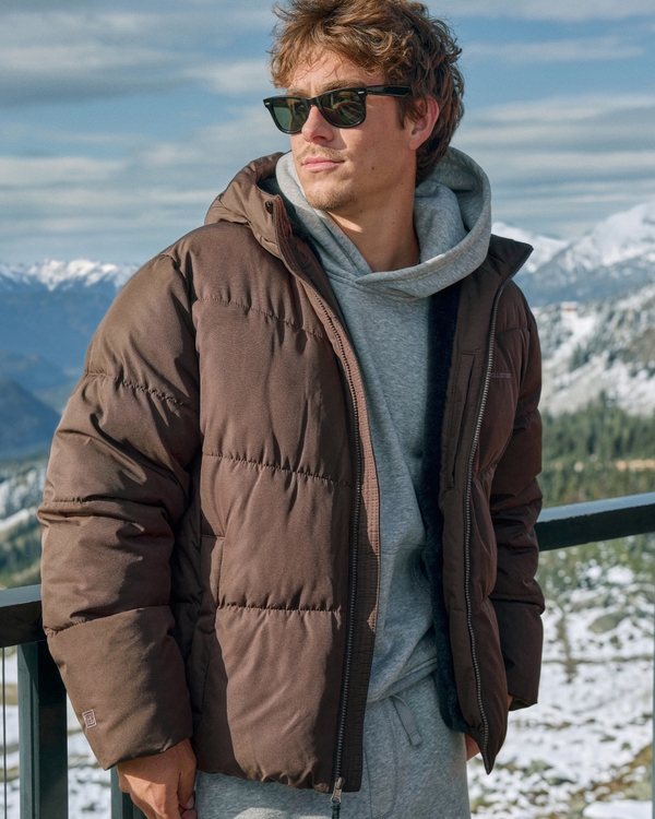 Hollister Feel Good Faux Fur-Lined Puffer Jacket