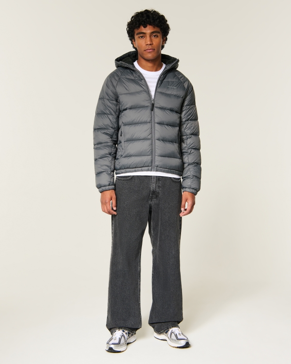Hollister Feel Good Puffer Jacket, Dark Gray view 2