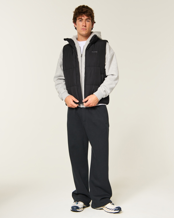 Hollister Feel Good Puffer Vest, Black view 2