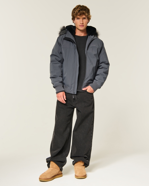 Hollister All-Weather Bomber Jacket, Dark Gray view 2