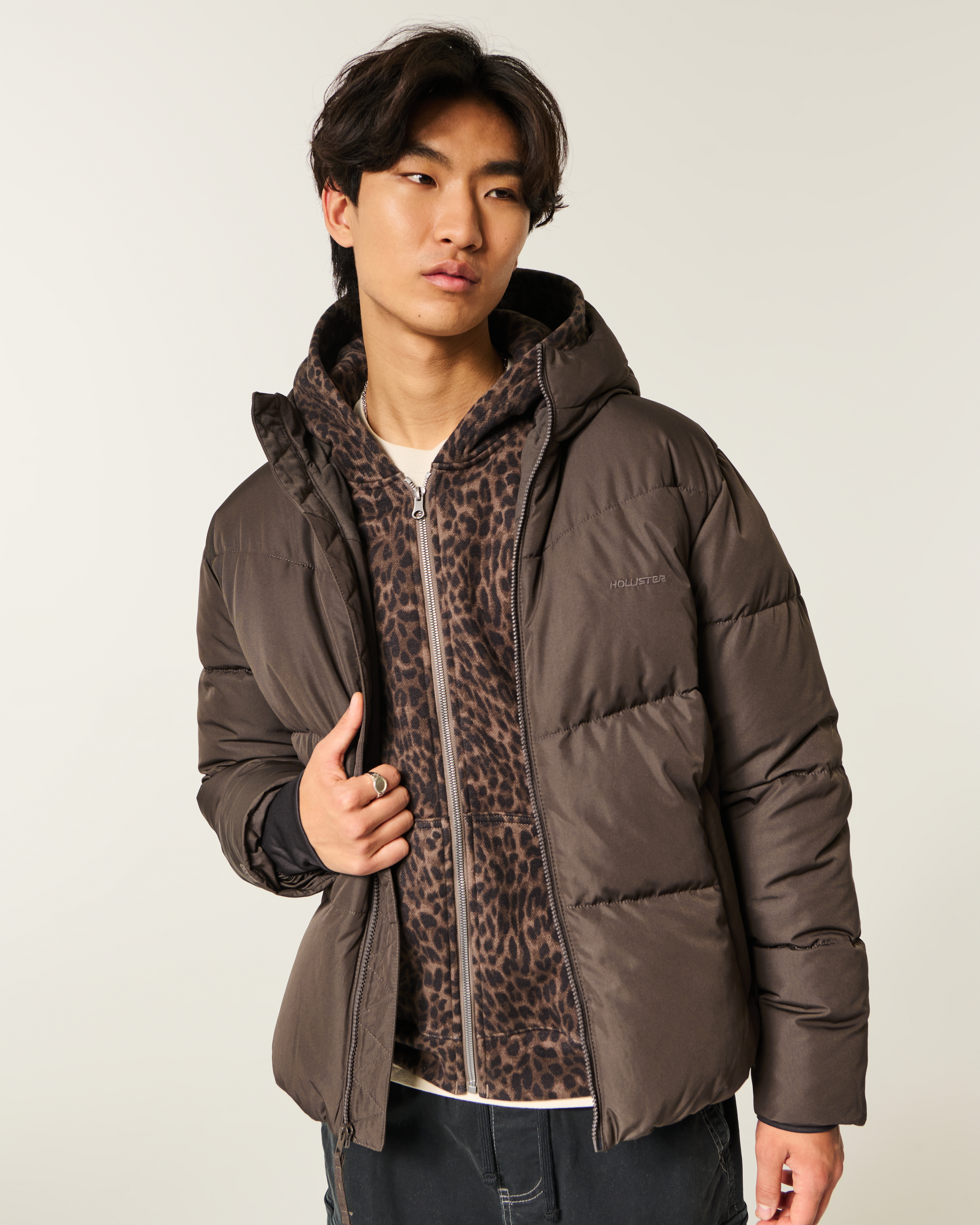Faux Fur-Lined Puffer Jacket