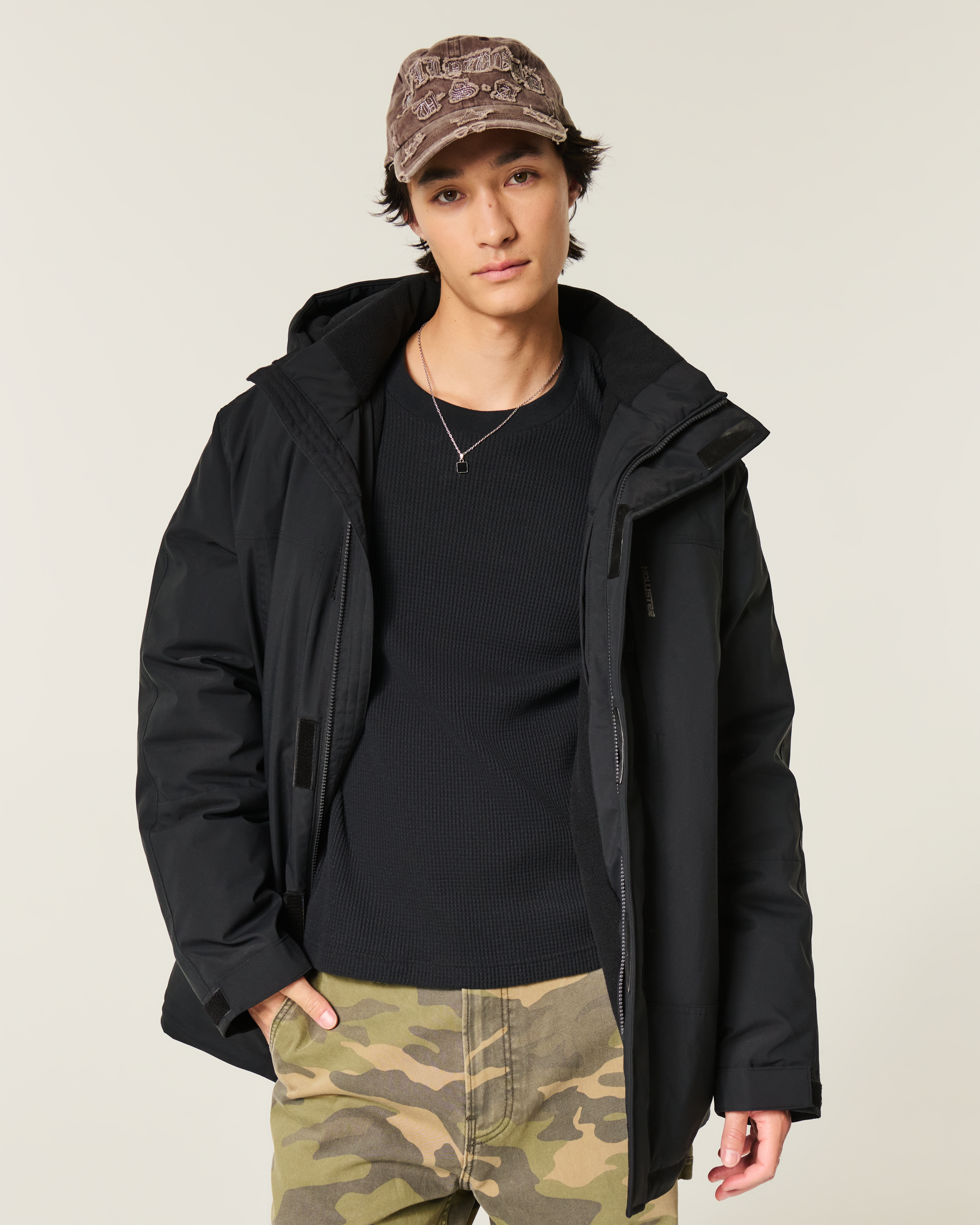 Hooded Zip-Up Parka