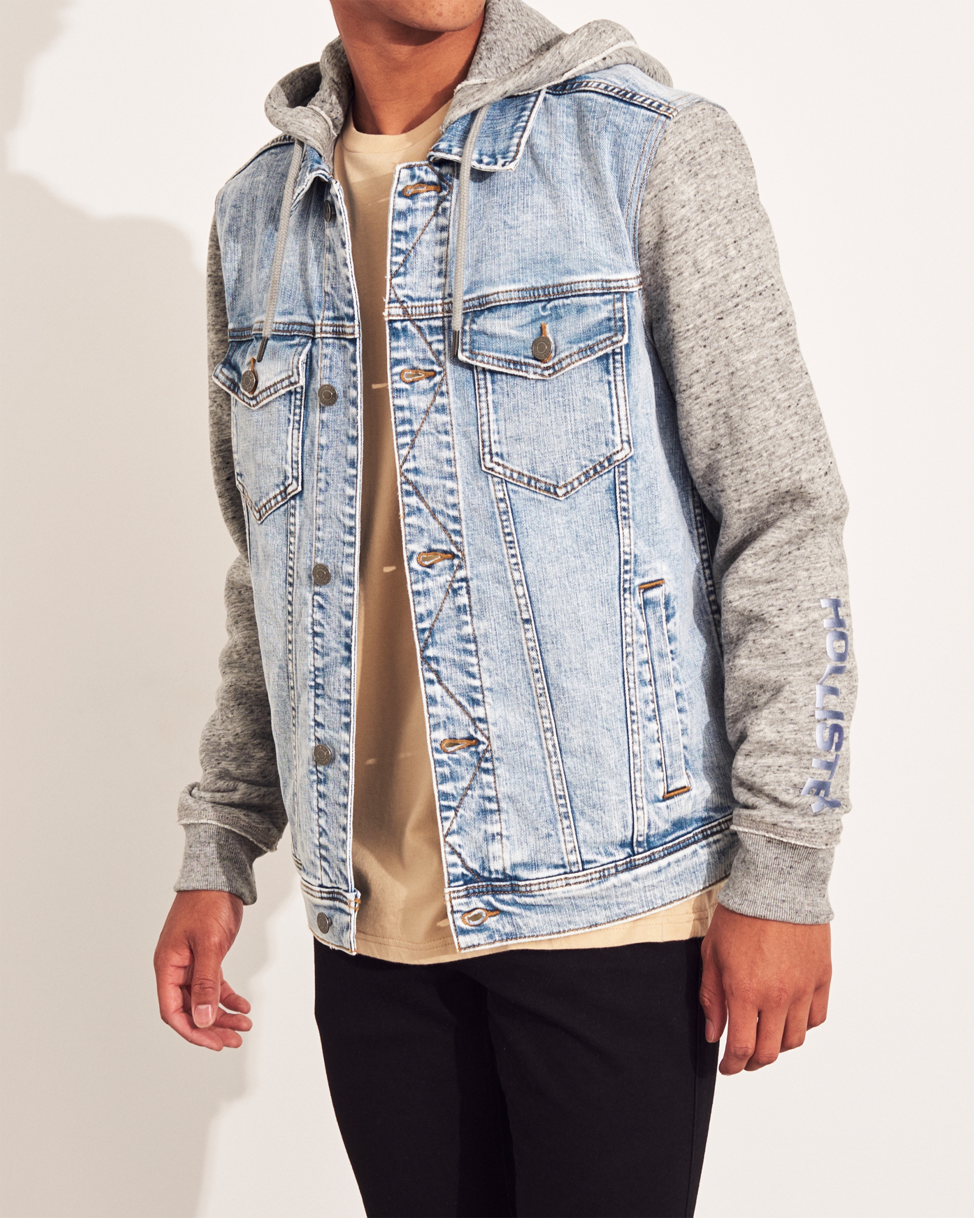 hollister jean jacket mens