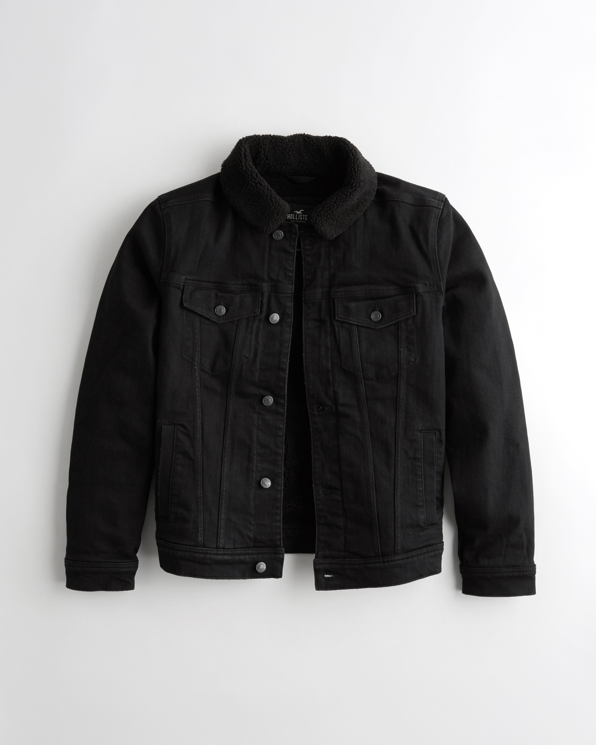 black denim jacket hollister