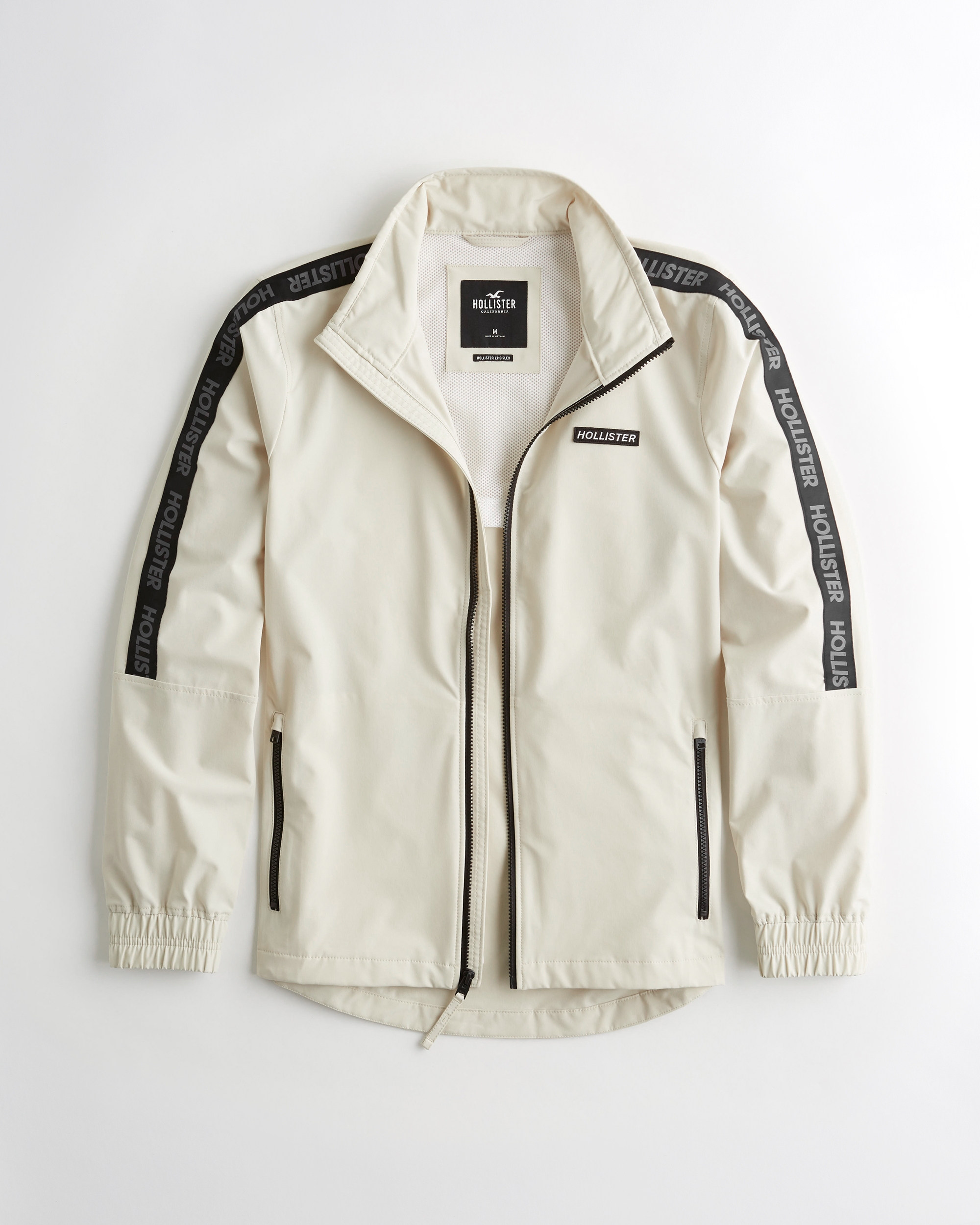 hollister red and black windbreaker