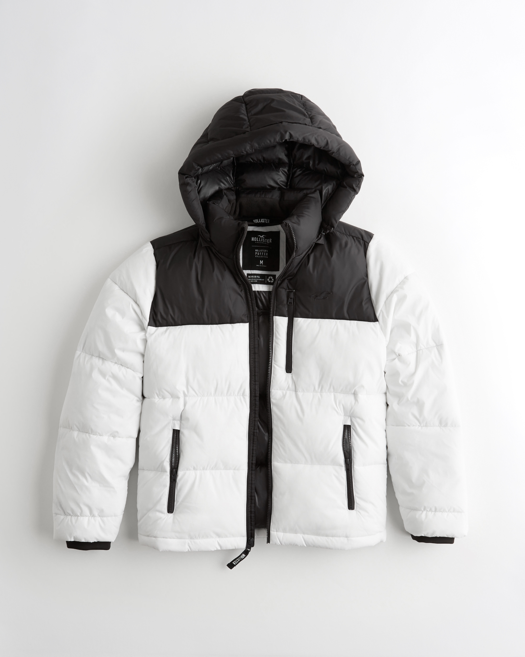 hollister hooded puffer jacket