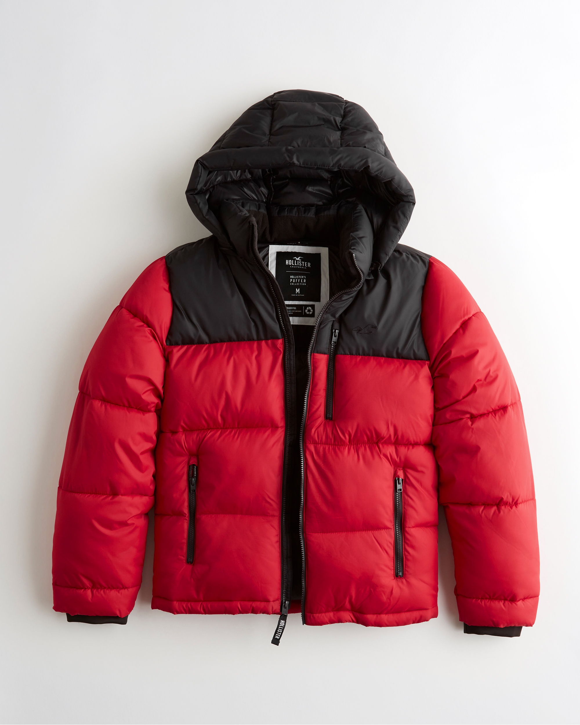 hollister hooded puffer jacket