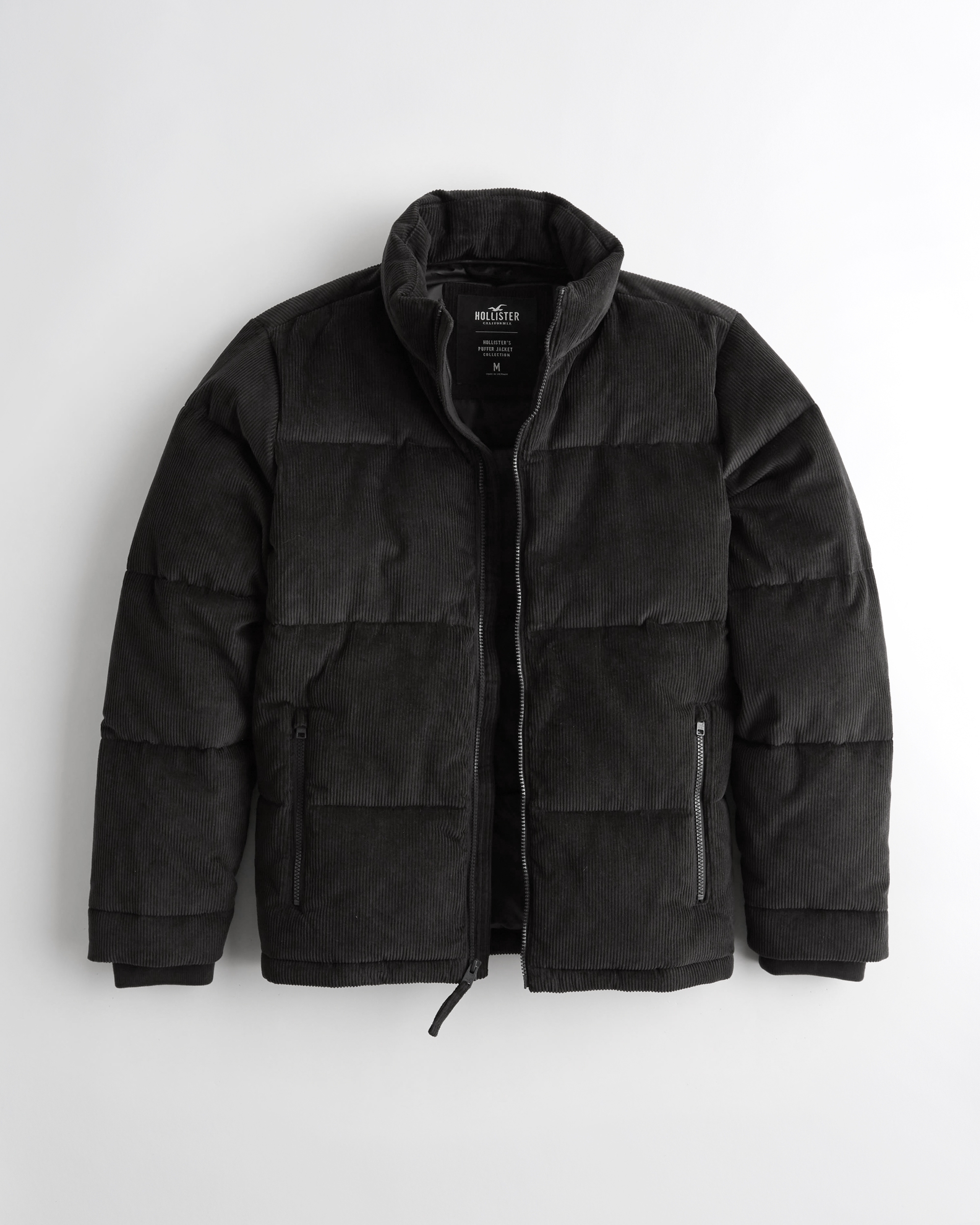 hollister black puffer jacket