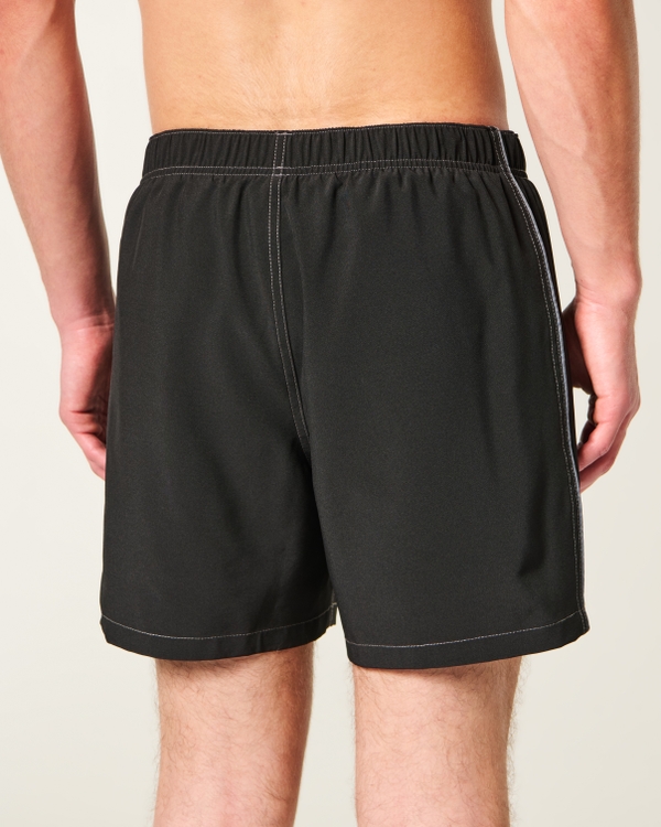 Sport Mid-Thigh Boardshorts, Black view 2