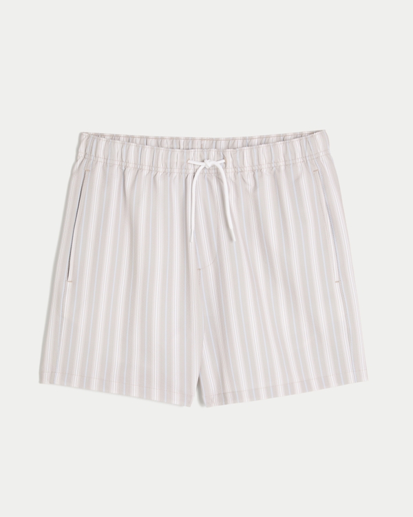 Seersucker Vacation Swim Trunks, Tan view 1