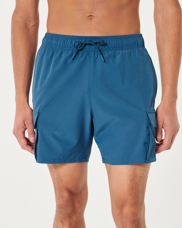 Guard Cargo Swim Trunks 5", Dark Teal