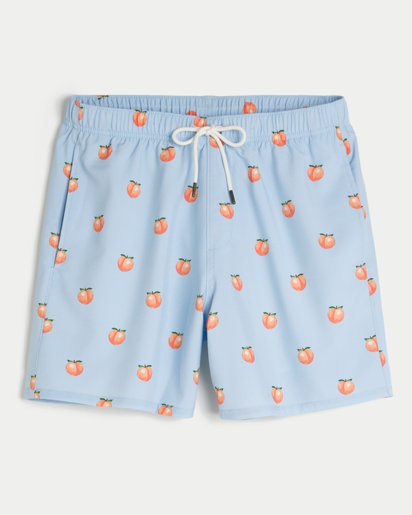 Guard Swim Trunks 6", Light Blue Peach