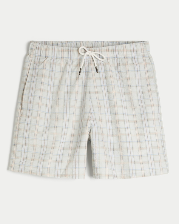 Guard Swim Trunks 6", Sage Plaid