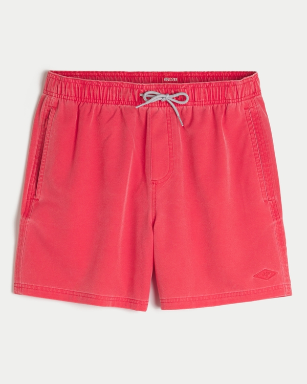 Guard Swim Trunks 6", Washed Dark Pink