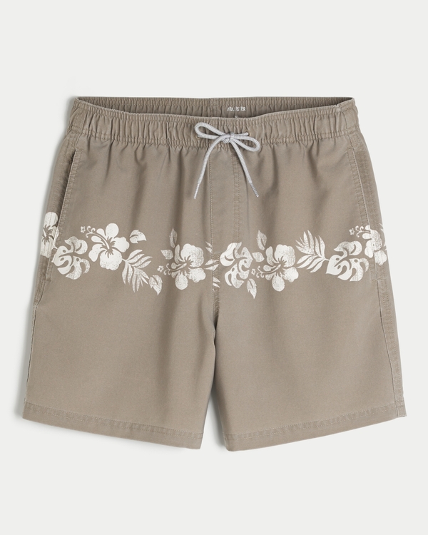 Guard Swim Trunks 6", Dark Taupe