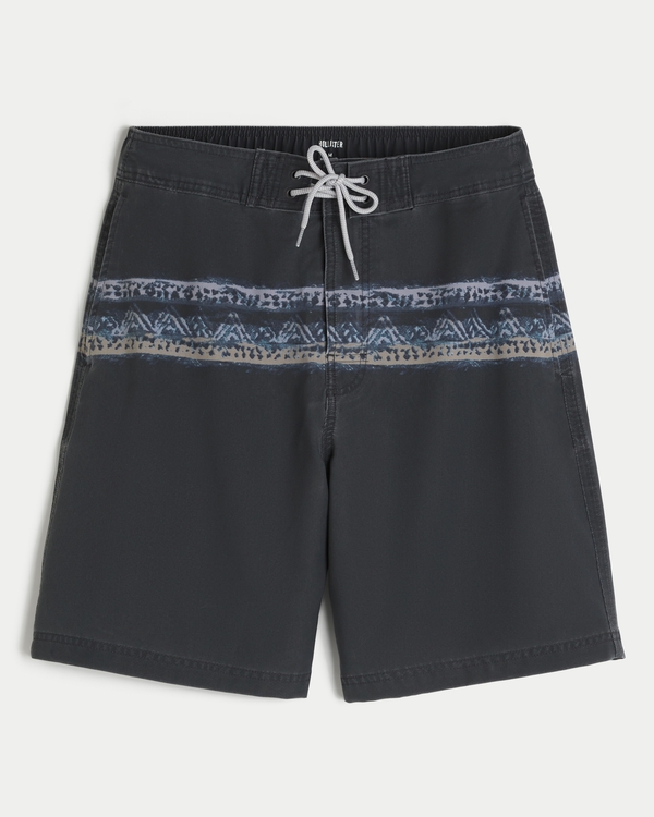 Baggy Board Shorts, Washed Black