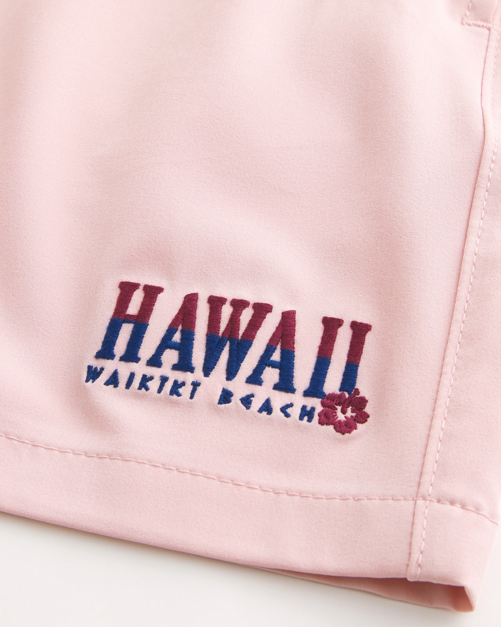 Hawaii Graphic Mid-Thigh Volley Swim Trunks