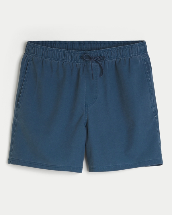 Mid-Thigh Volley Swim Trunks, Faded Navy view 1