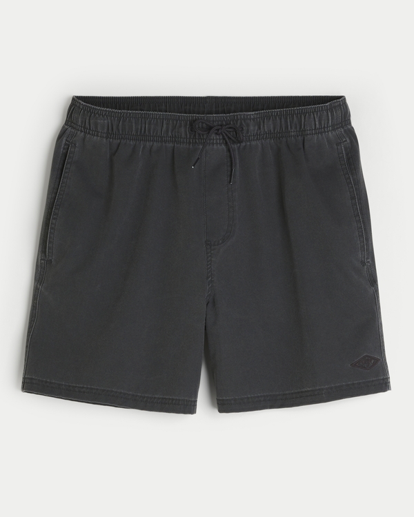 Mid-Thigh Volley Swim Trunks, Faded Black view 1