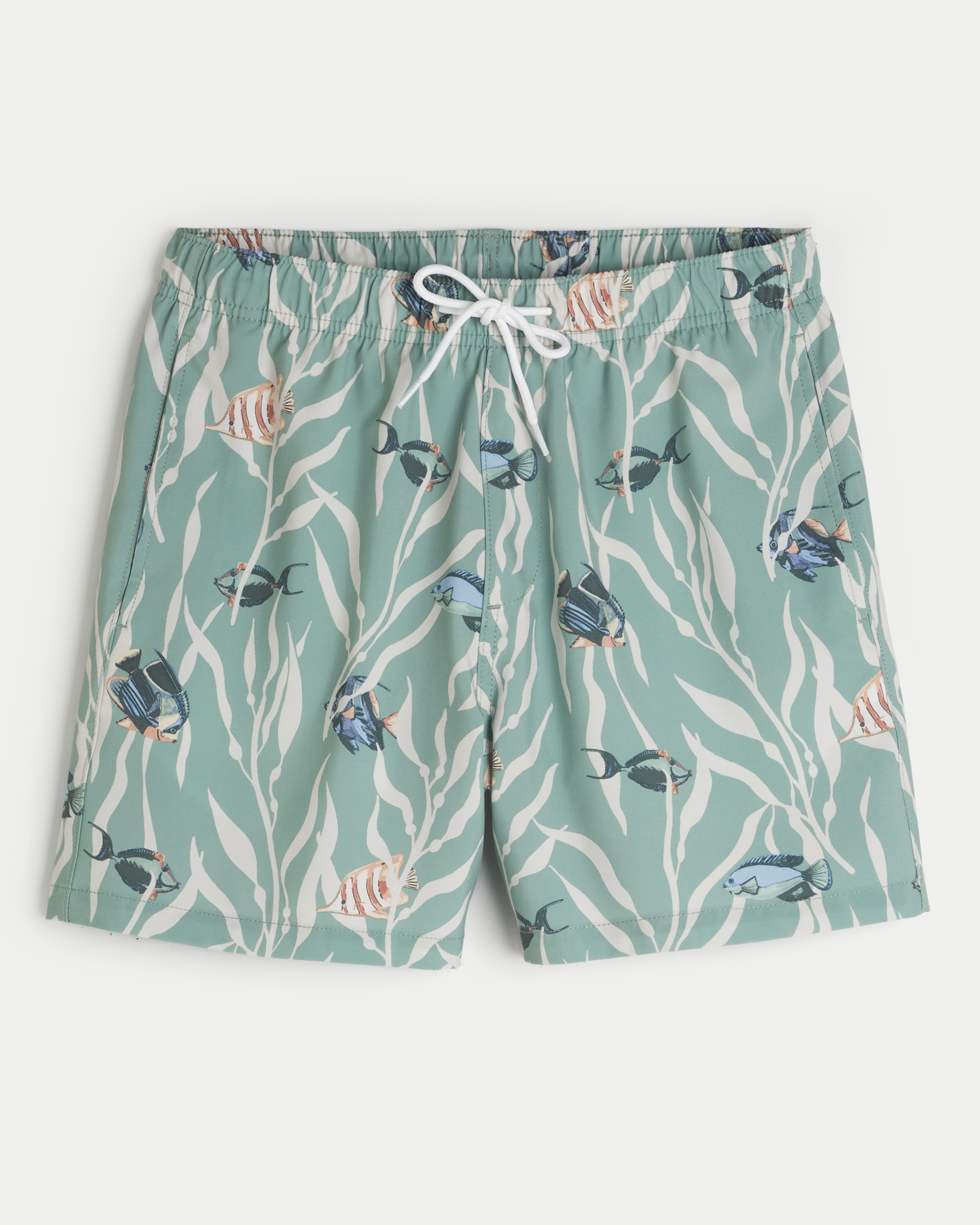 Mid-Thigh Swim Trunks