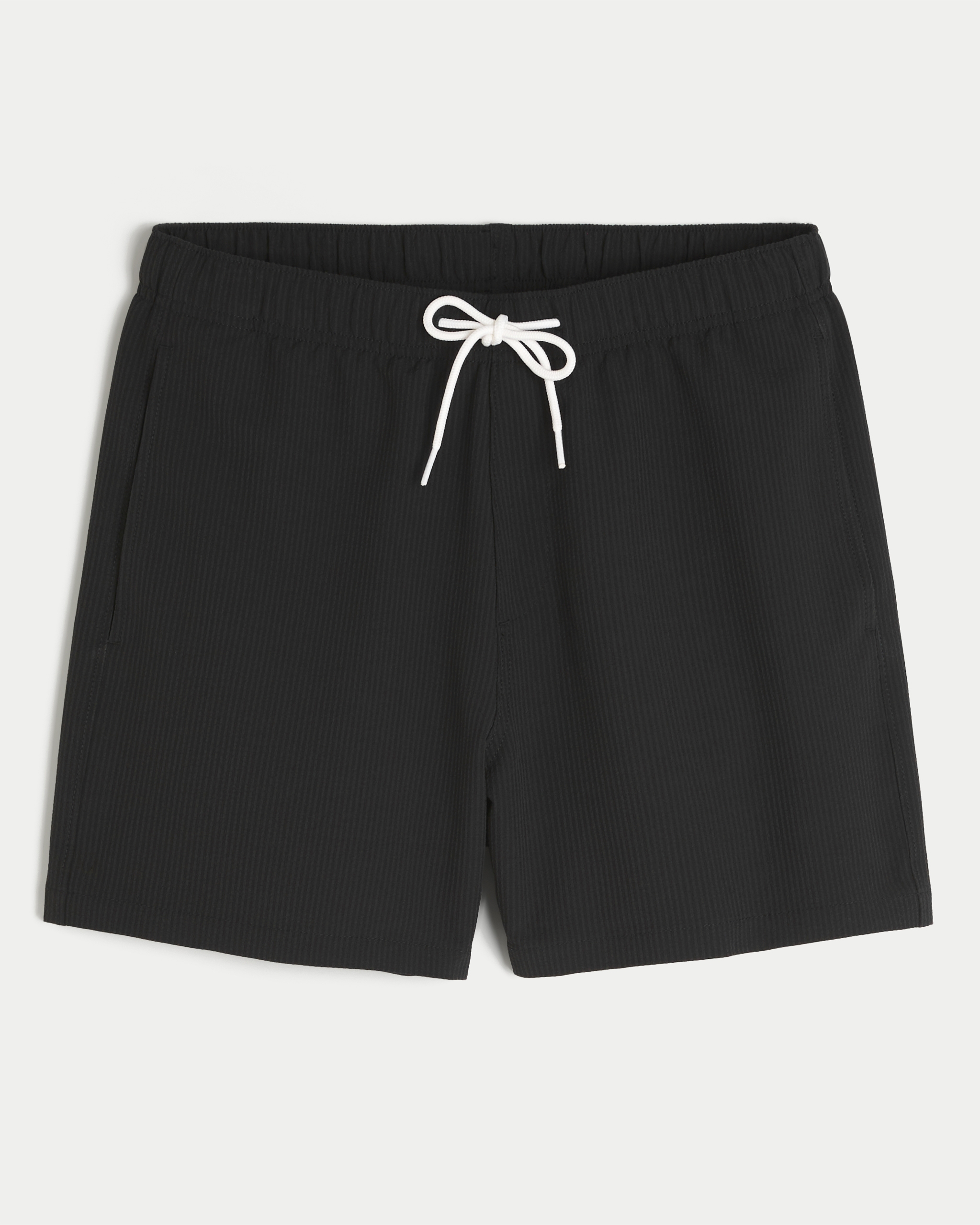 Mid-Thigh Seersucker Volley Swim Trunks