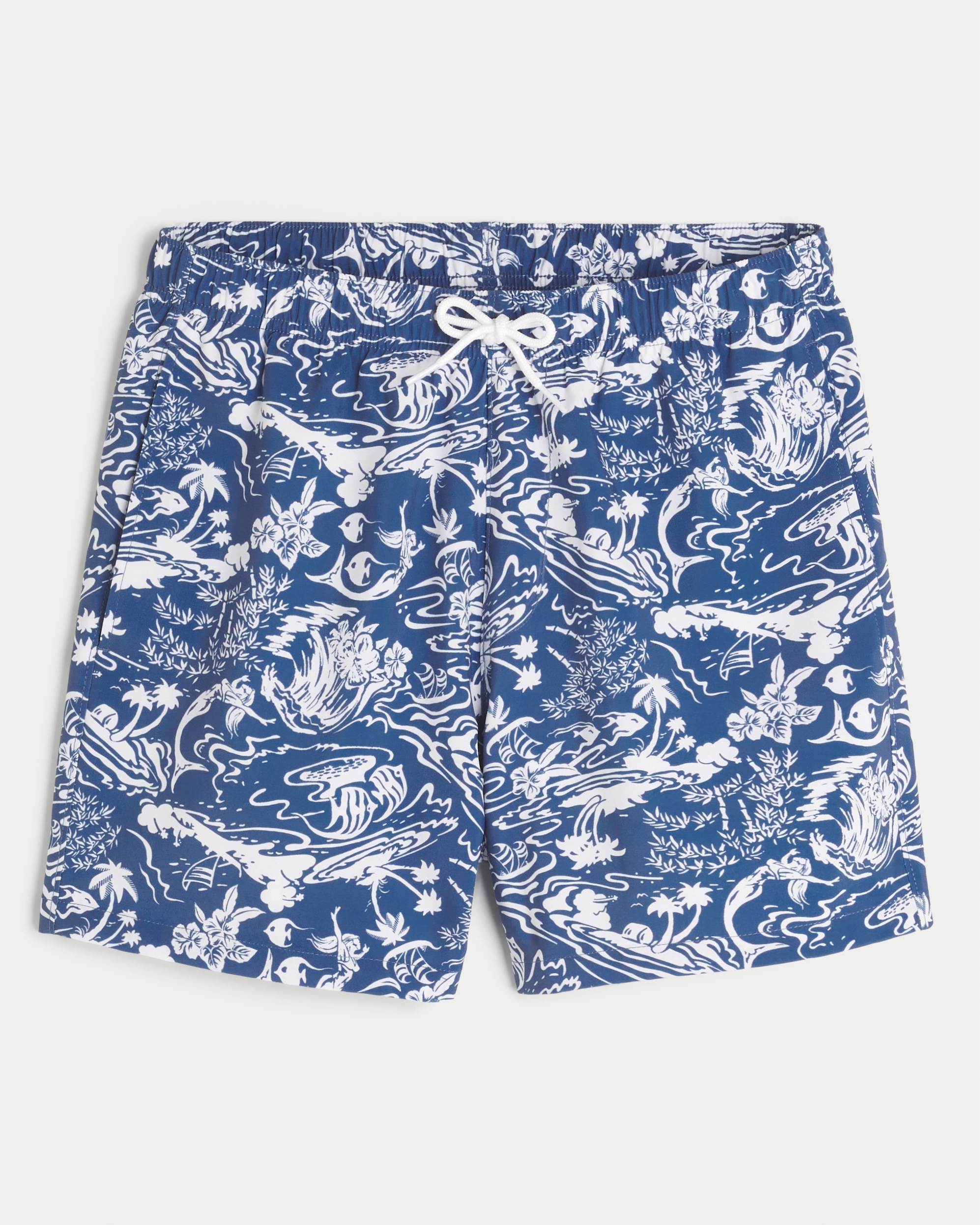 Mid Thigh Swim Trunks