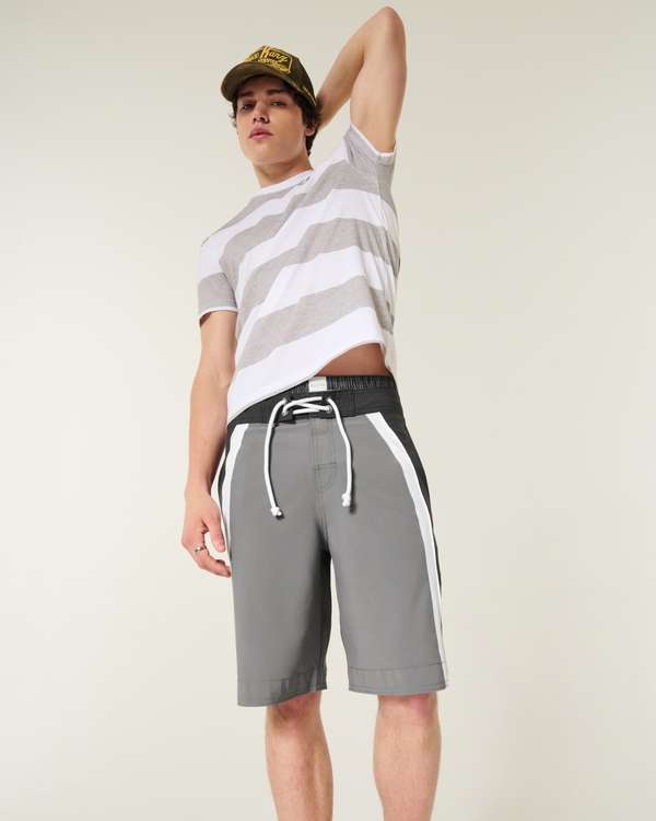 At-the-Knee Boardshorts, Dark Gray view 1