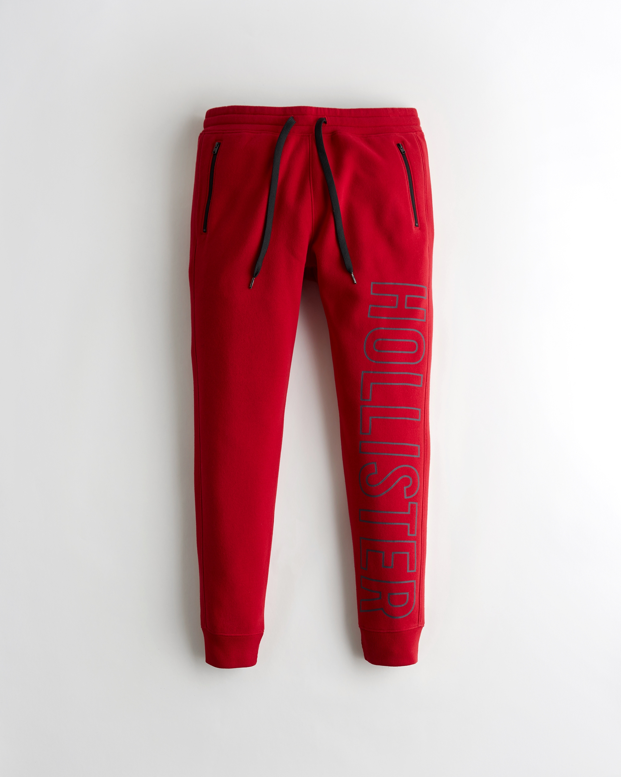 red hollister joggers