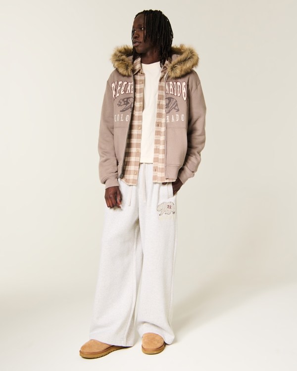 Hollister Feel Good Ultra Baggy Logo Graphic Sweatpants