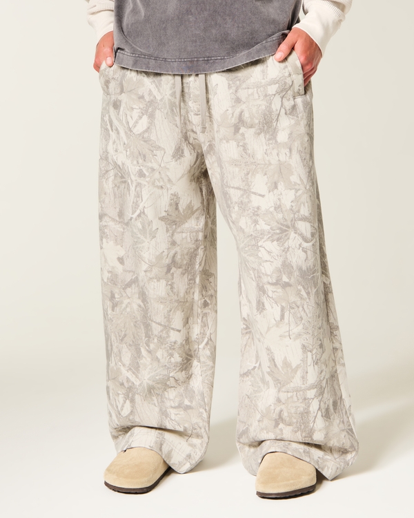 Hollister Feel Good Ultra Baggy Sweatpants, Cream Camo view 2
