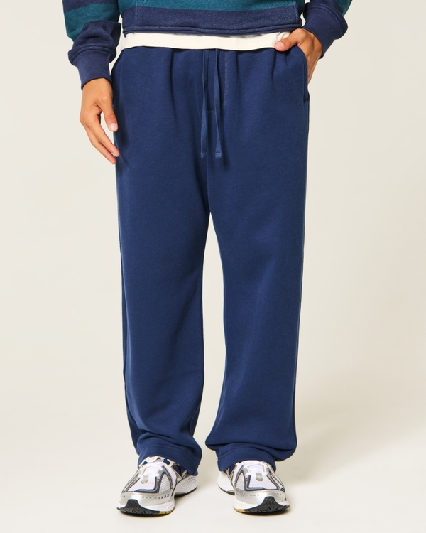 Back Pocket Graphic Baggy Sweatpants, Navy view 2