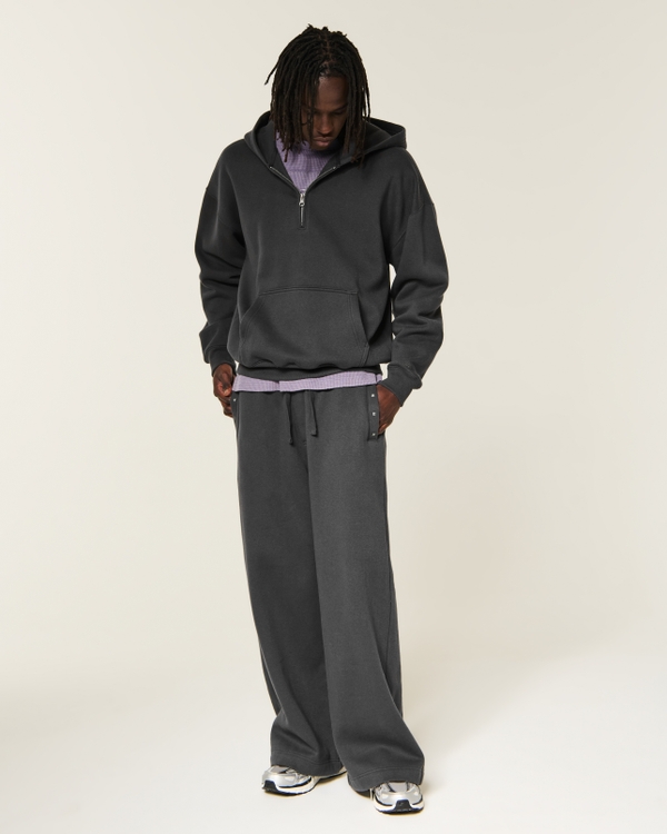 Hollister Feel Good Ultra Baggy Stud Sweatpants, Charcoal view 2