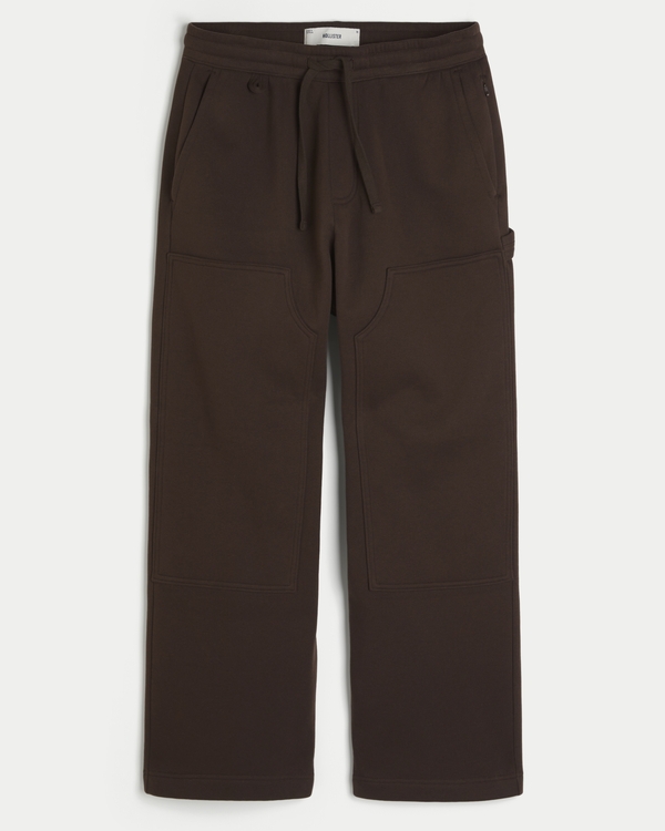 Double Knee Super Baggy Sweatpants, Dark Brown view 1