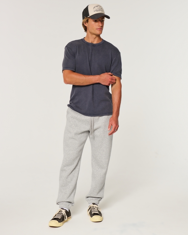 Hollister Feel Good Relaxed Cinch Joggers, Heather Gray view 1