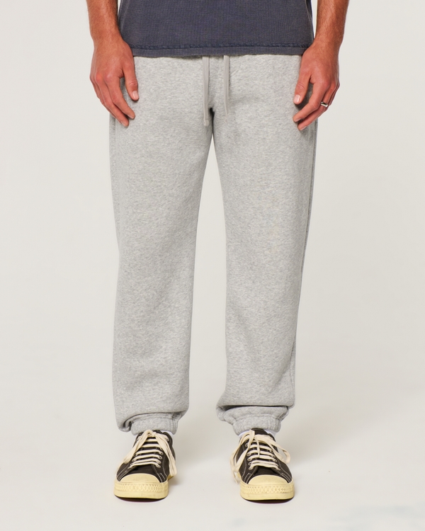 Hollister Feel Good Relaxed Cinch Joggers, Heather Gray view 2