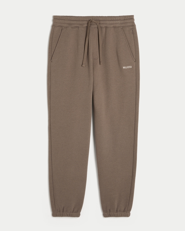 Hollister Feel Good Relaxed Cinch Joggers, Brown view 1