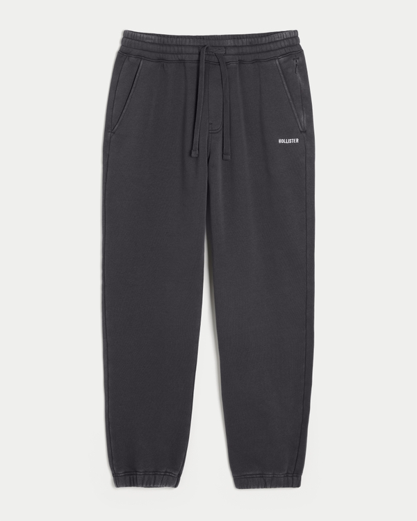 Hollister Feel Good Relaxed Cinch Joggers, Charcoal view 1