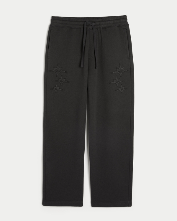 Hollister Feel Good Graphic Baggy Sweatpants, Charcoal view 1