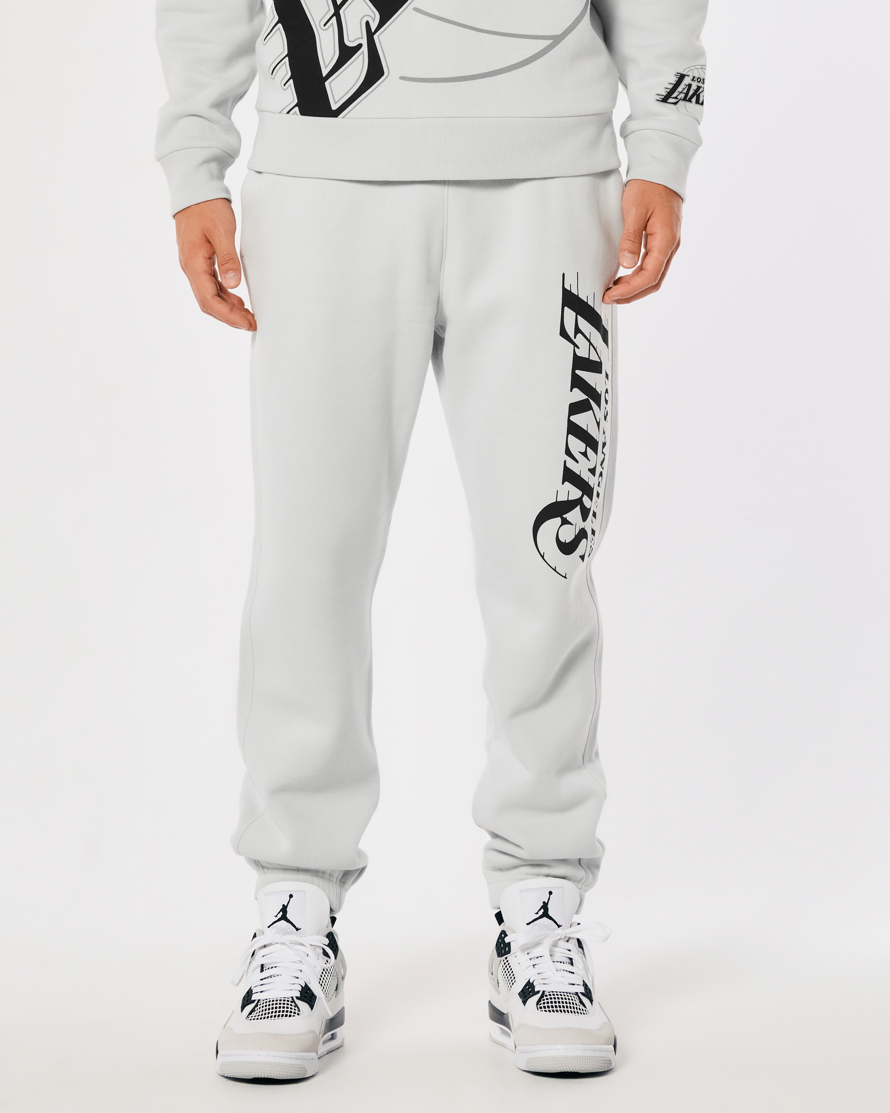 Sleepwear & Loungewear  Hollister Co. Mens Relaxed New York Knicks Print  Graphic Sweatpants Light Grey Flat · AmrWadeaArt