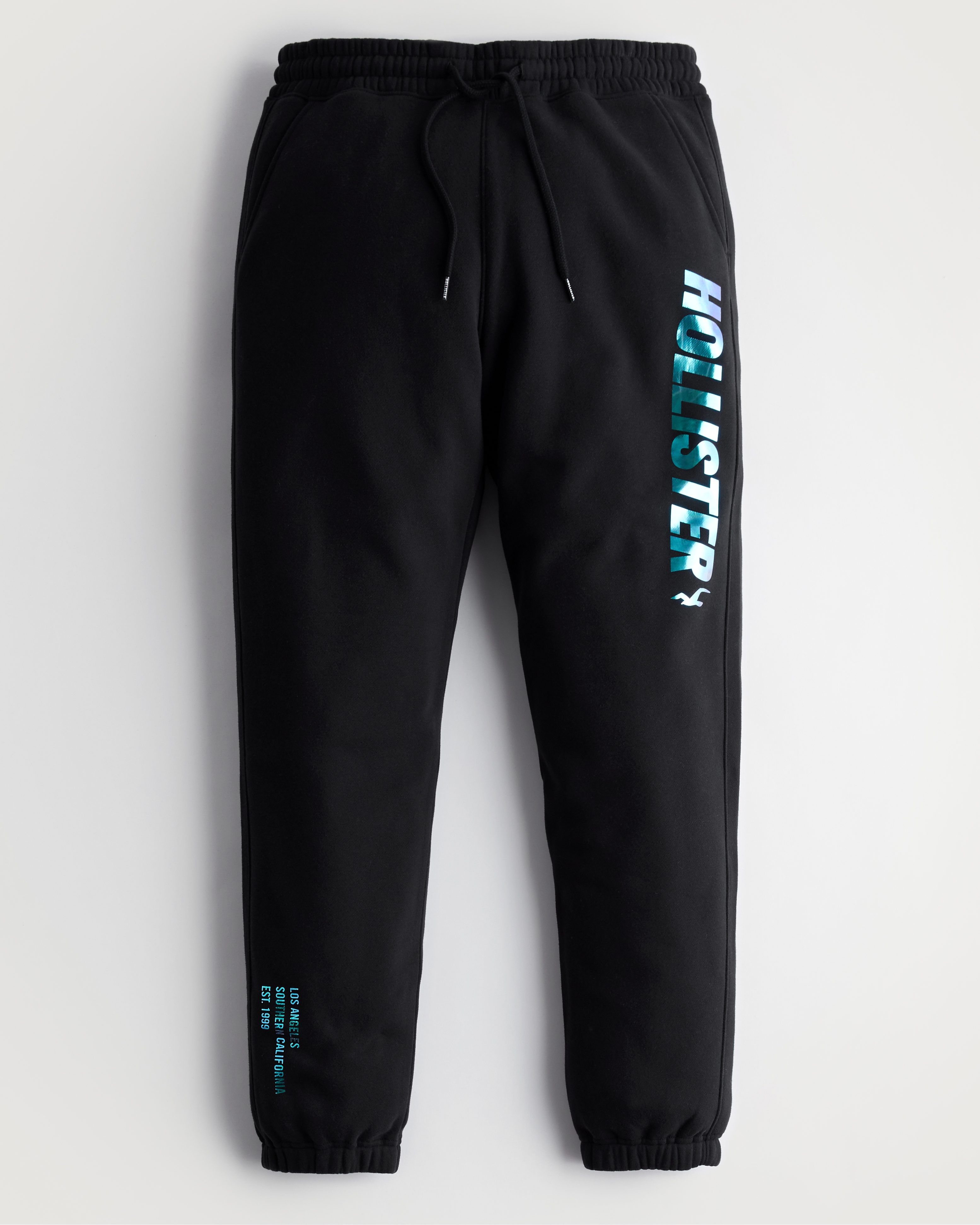 Hollister Co. LOGO JOGGER - Tracksuit bottoms - black 