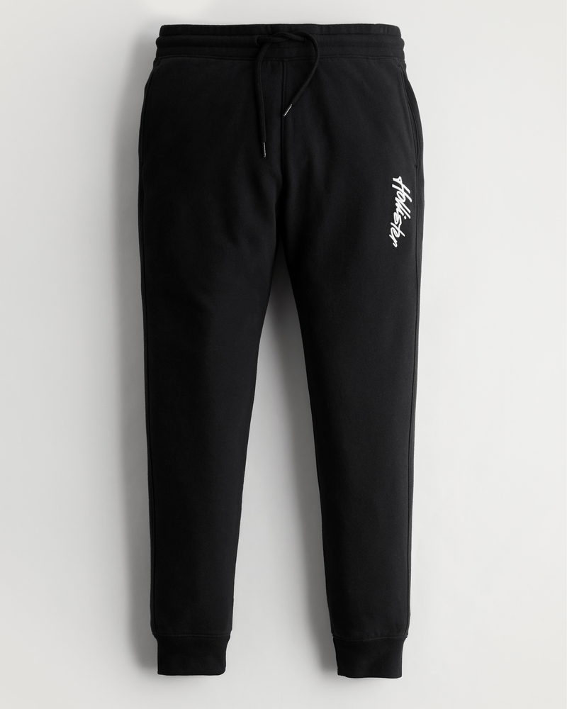Men's Skinny Fleece Logo Joggers Men's Hollister Men's HollisterCo.ca