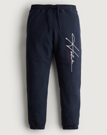 Men's Relaxed Fleece Logo Graphic Joggers Men's Bottoms