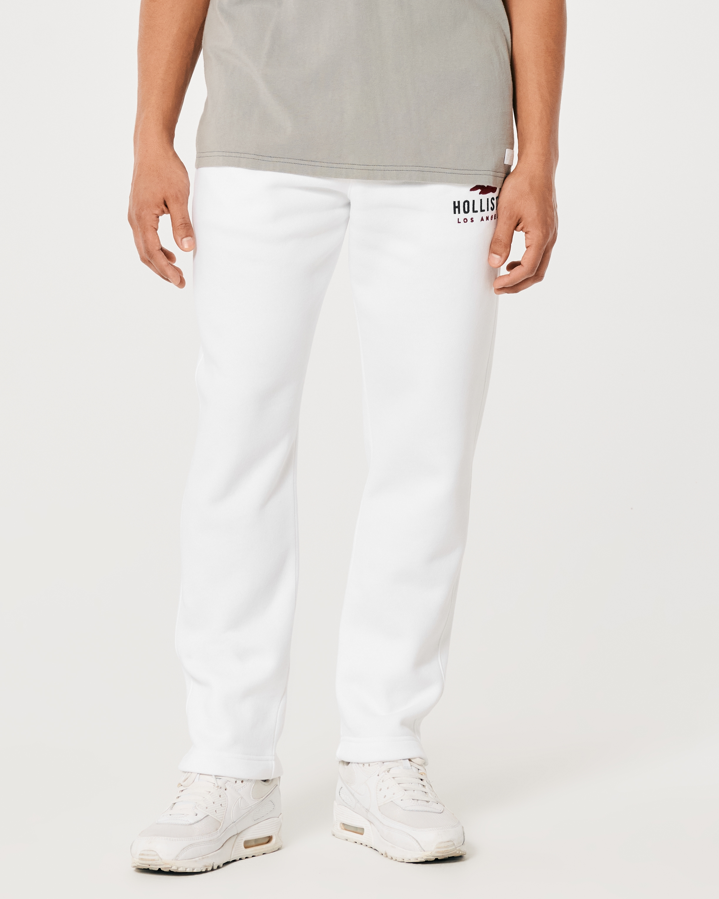 White hollister clearance joggers