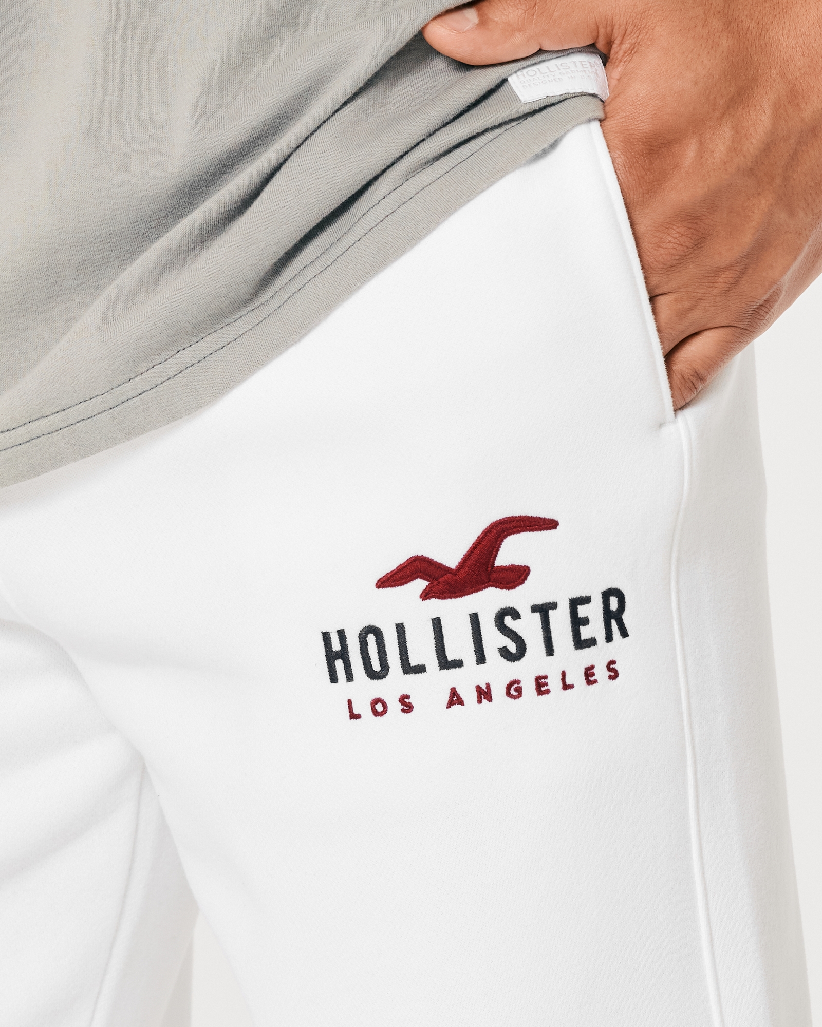 Hollister logo sweatpants in green