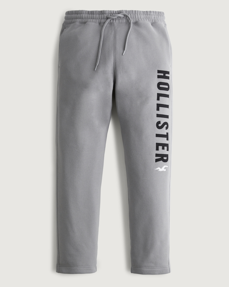 Hollister Graphic Flare Sweatpants ($13) ❤ liked on Polyvore featuring  activewear, activewear pants, purpl…