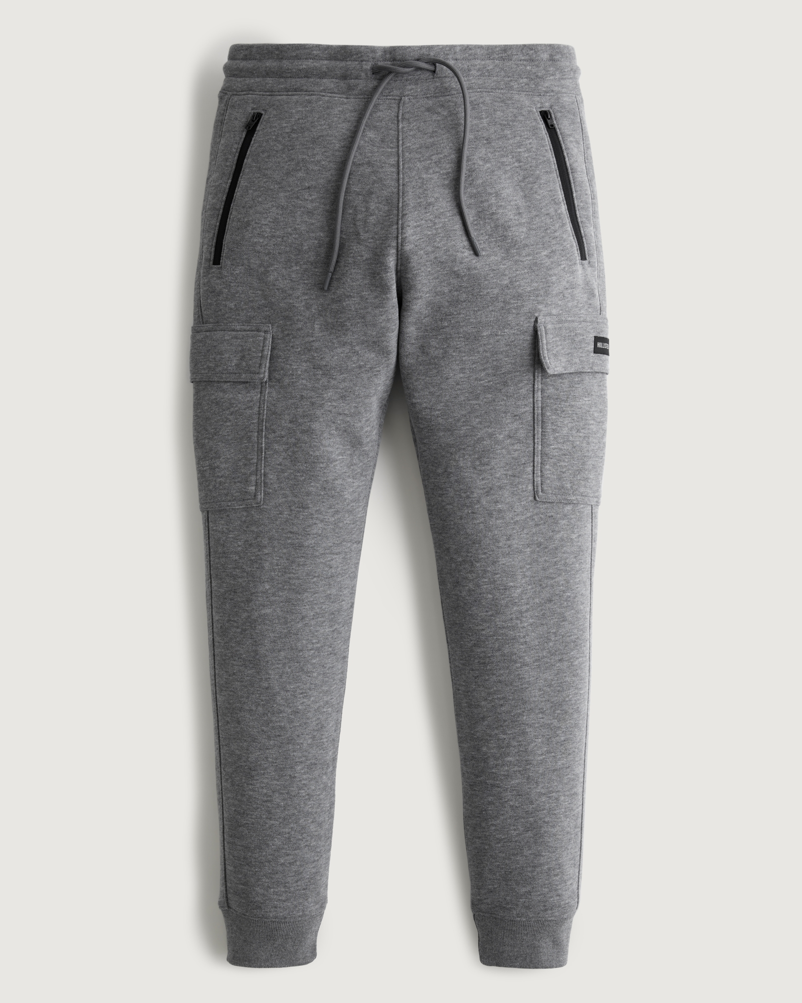 Hollister Straight Fleece Jogger Pants heather grey for men: Buy