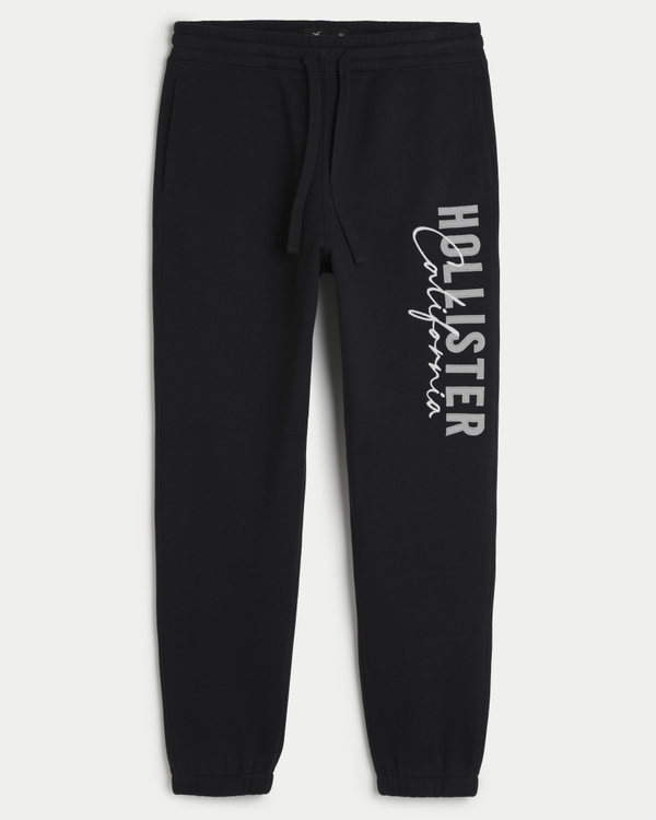 Hollister Relaxed Fleece Holographic Logo Joggers