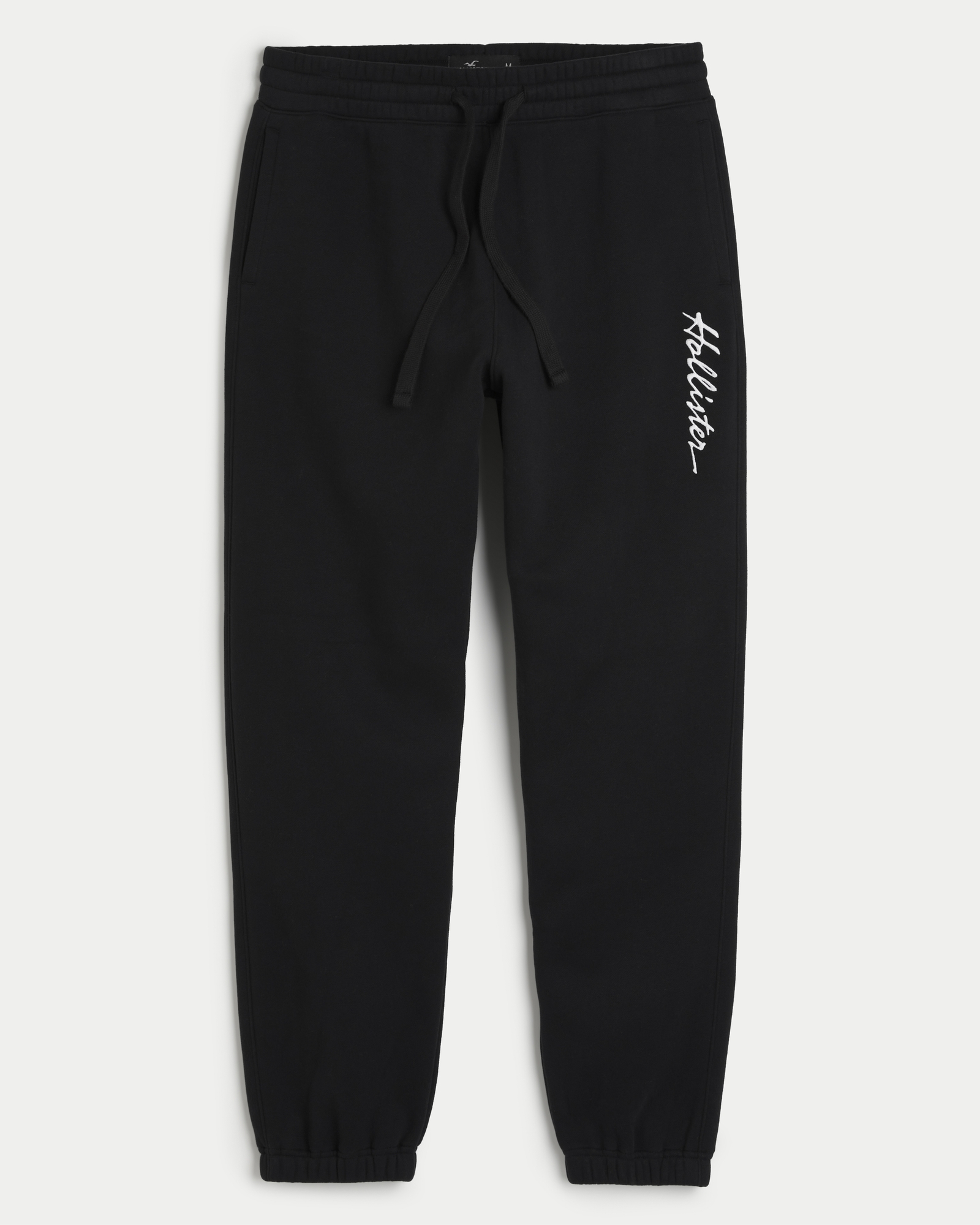 Hollister logo side sweatpants in black